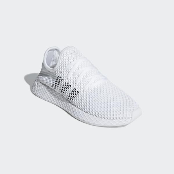 white mesh adidas trainers
