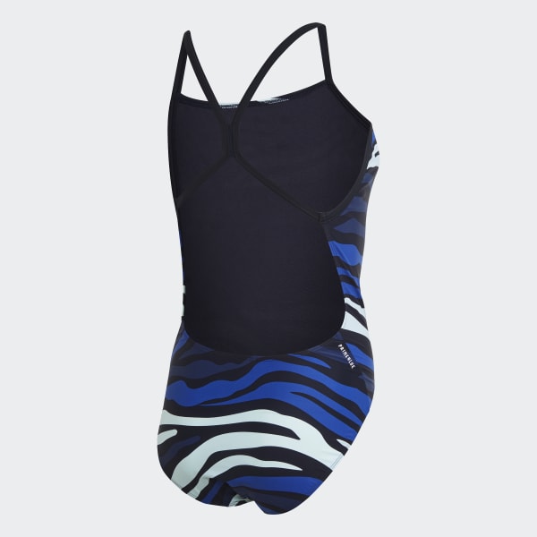 Niebieski adidas SH3.RO Animal Print Swimsuit IRV31