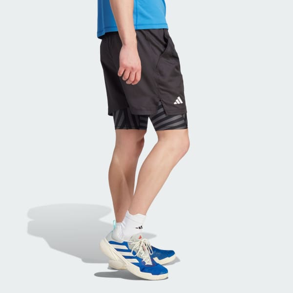 Black Tennis AEROREADY Two-in-One Pro Shorts