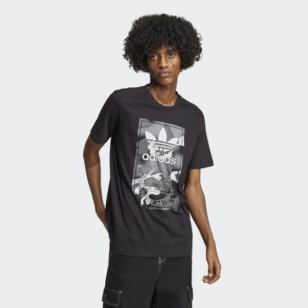 adidas Graphics Camo Tongue Tee - Black | adidas Thailand