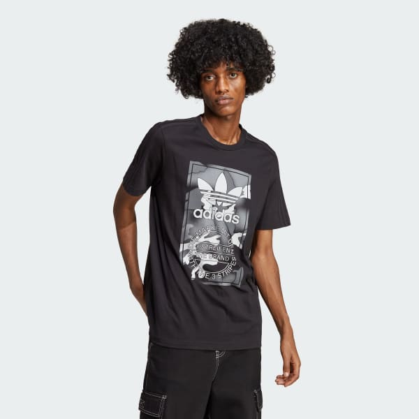 Svart Graphics Camo Tongue Tee