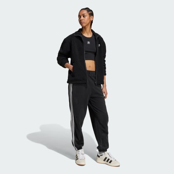 adidas Adicolor Polar Fleece Track Pants Black adidas New Zealand