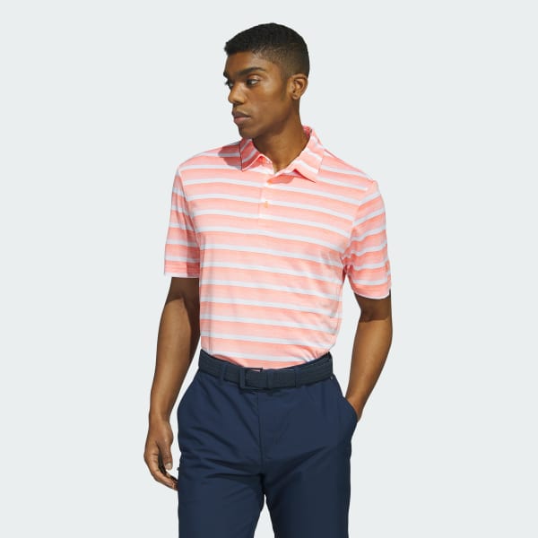 adidas Two Color Striped Poloshirt Oranje adidas Offici le Shop