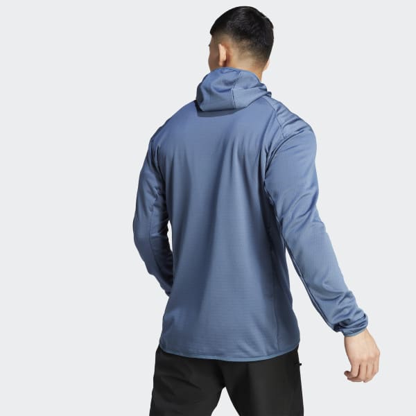 adidas TERREX XPERIOR LIGHT FLEECE HOODED JACKET - Blue | Free Delivery ...
