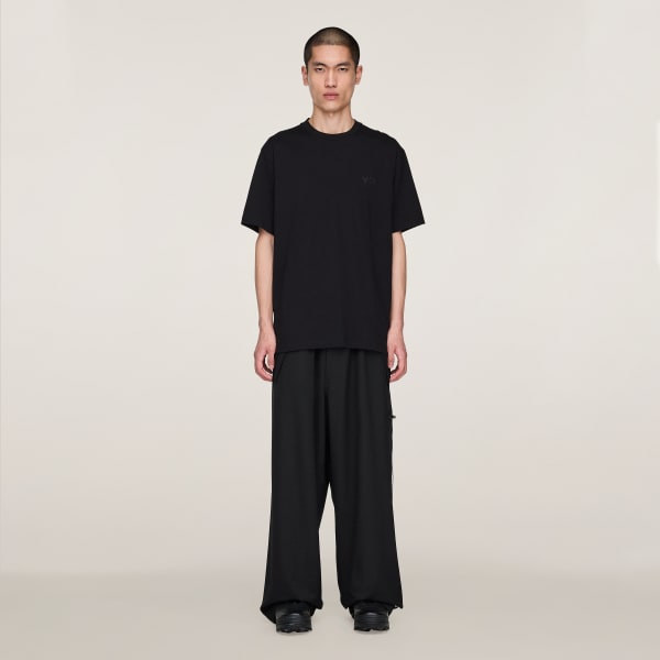 Nero Y-3 Refined Wool Straight Leg Pants