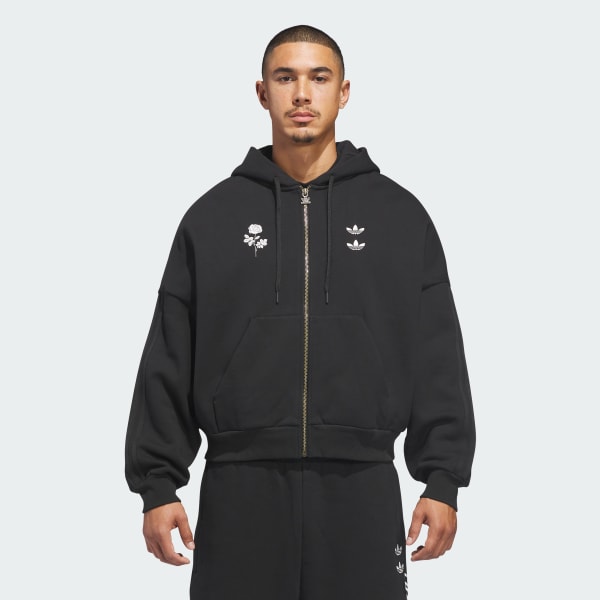 Zwart Chavarria Heavyweight Hoodie met Rits
