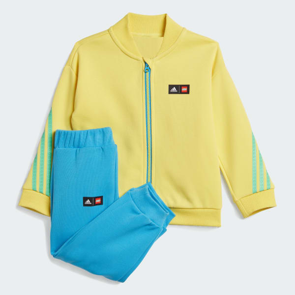 Bright yellow adidas tracksuit discount