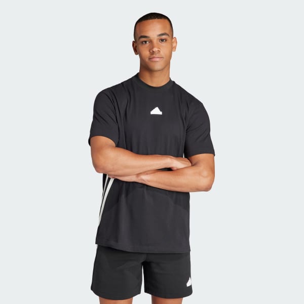 Preto Camiseta Future Icons Três Listras