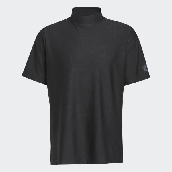 Black Adicross Mock Neck Polo Shirt