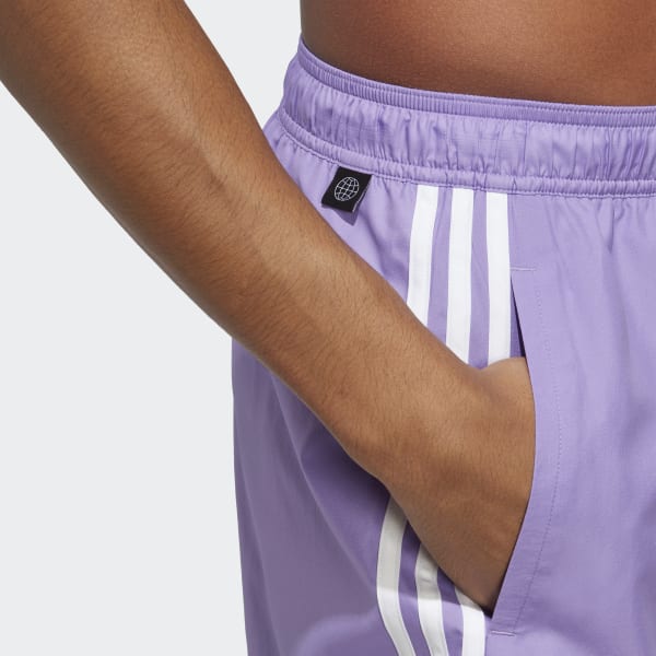 Fioletowy 3-Stripes CLX Swim Shorts