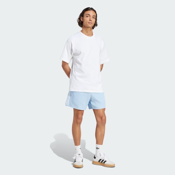Blue adidas Originals Waffle Knit Sprinter Shorts