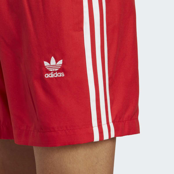 adidas Originals Adicolor 3-Stripes Swim Shorts - Red | Men's Swim | adidas  US