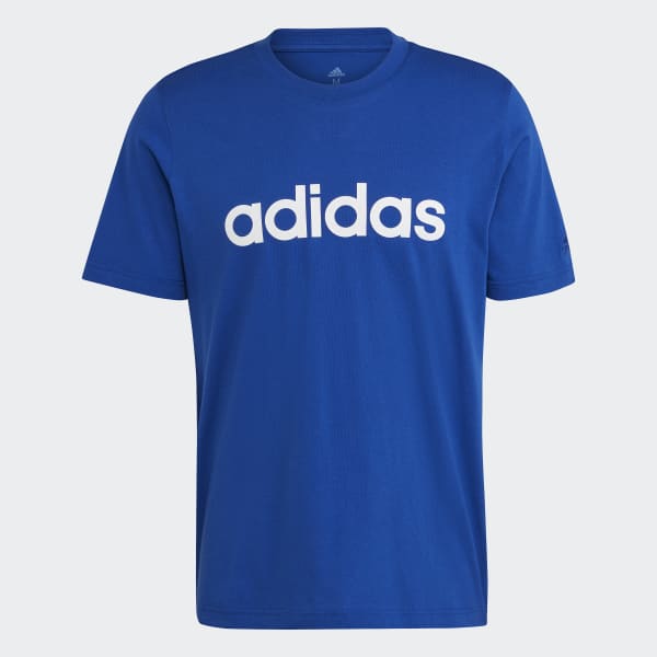 Niebieski Essentials Embroidered Linear Logo T-Shirt 29192