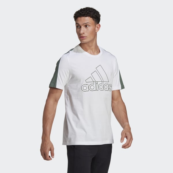 Blanc Future Icons Embroidered Badge of Sport T-Shirt DO009