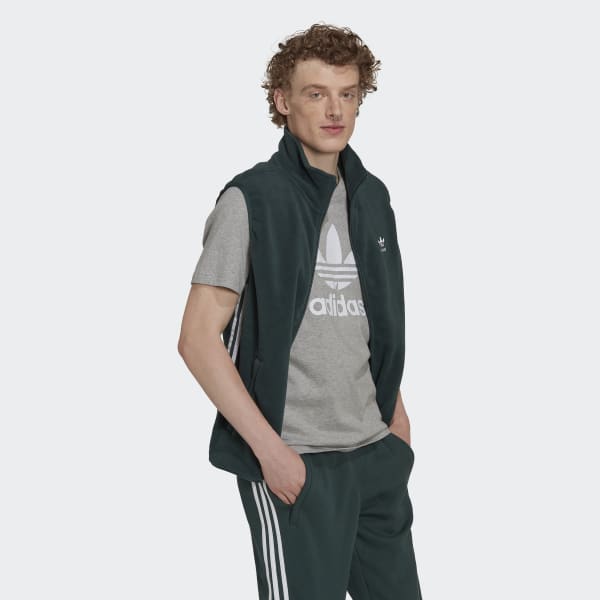 Verde Giacca senza maniche adicolor 3-Stripes Fleece CZ783