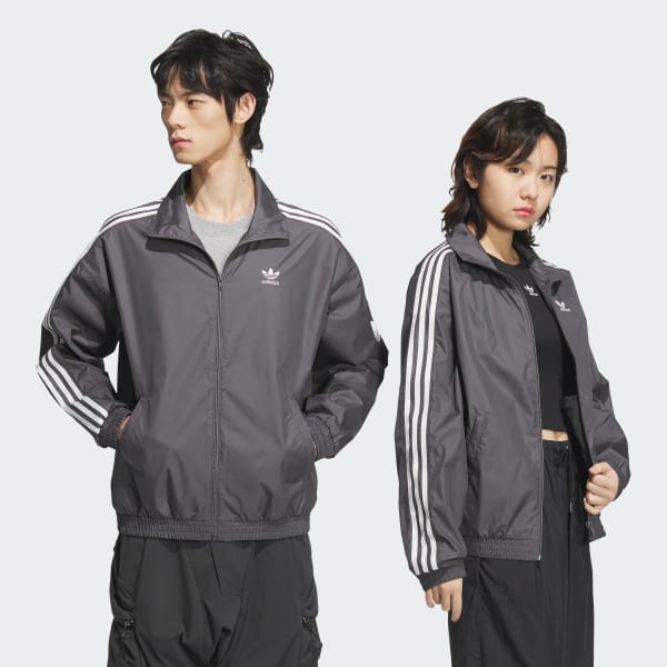 Grau Retro Trefoil Jacket (Gender Neutral)