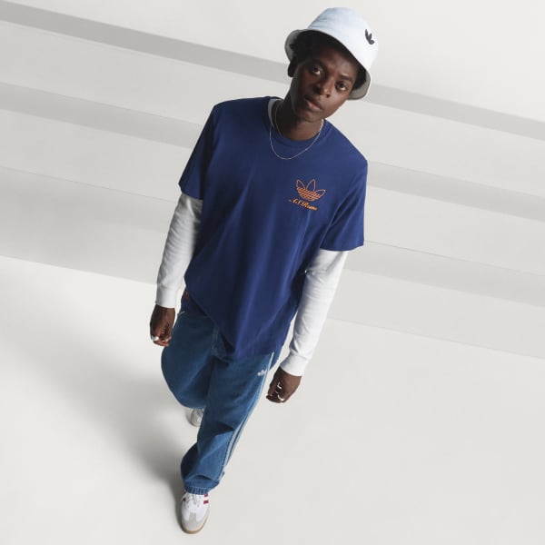 Bleu T-shirt graphique AS Roma Terrace Icons