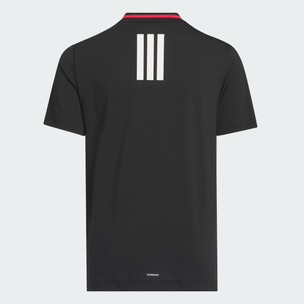 Black Sport Collar Polo Shirt Kids