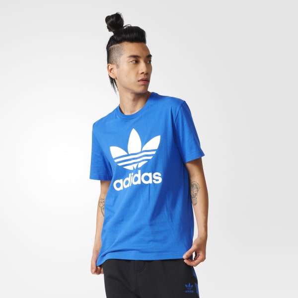 adidas trefoil shirt mens