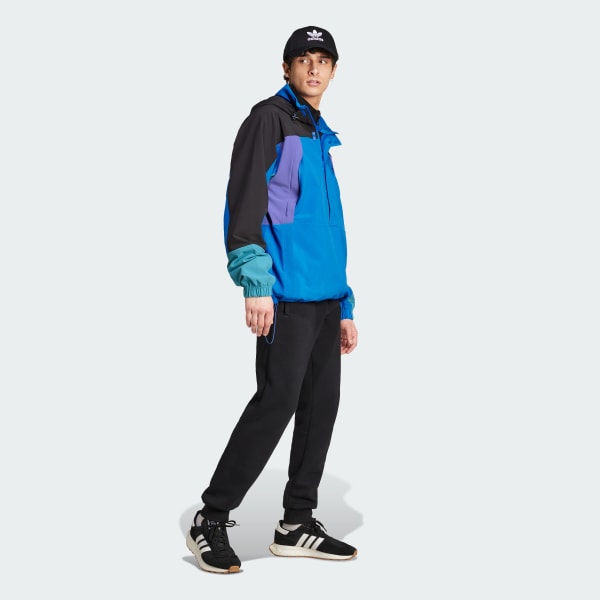 アディダス カラーブロック アノラック - ブルー | アディダス ジャパン
