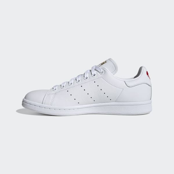 Women's Stan Smith Cloud White, Scarlet & Gold Shoes | adidas US