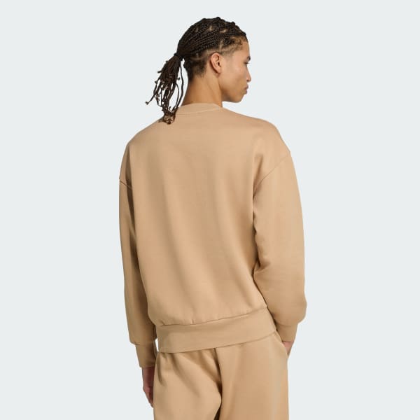 Marrone Essentials Felpa Loose Fit 3 Bar con logo