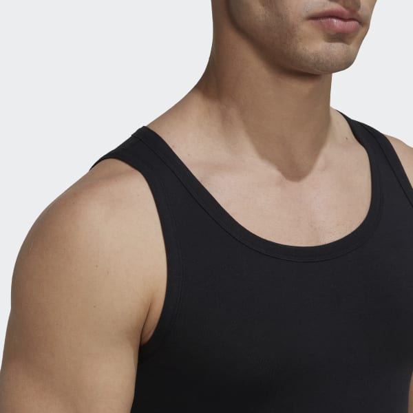 Black Active Core Cotton Tank Top (2 pack) HPP38