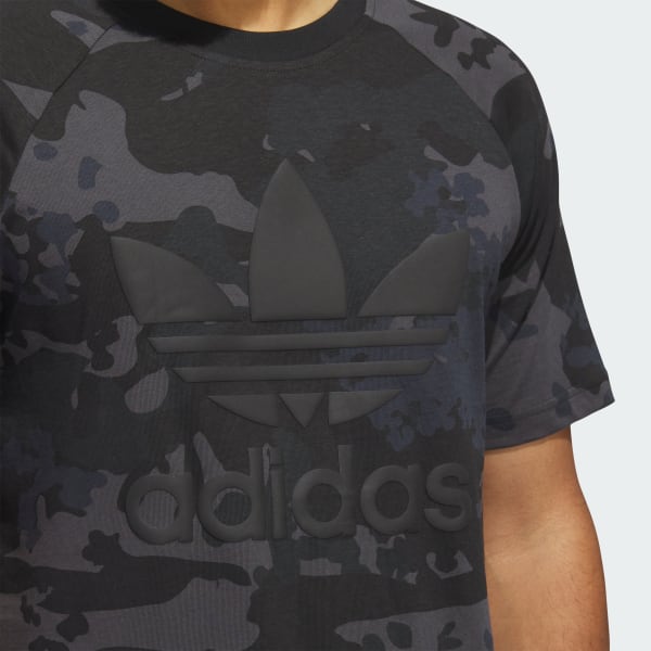 adidas Camo Trefoil T shirt Zwart adidas Offici le Shop
