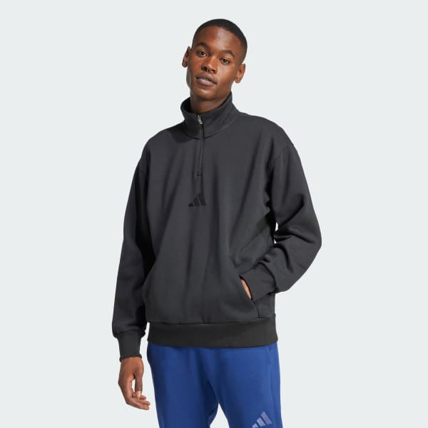 Black ALL SZN Fleece 1/4-Zip Crew Sweatshirt