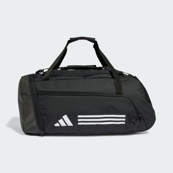 Svart Essentials 3-Stripes Duffelbag, medium