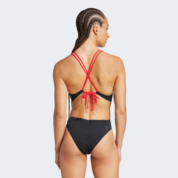 Svart Ripstream 3-Stripes X-Back Badedrakt