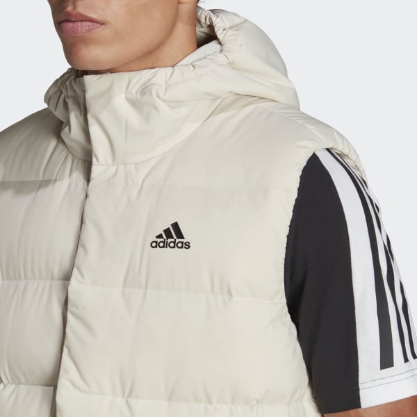 Bezowy Helionic Hooded Down Vest DP912