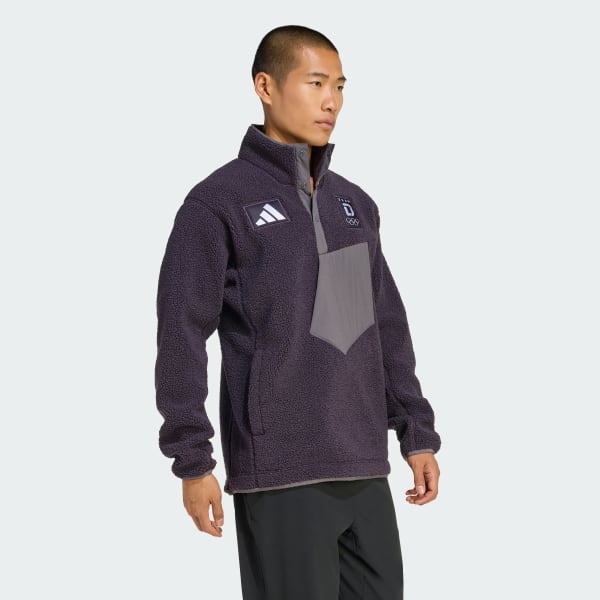 Purple Team D Pile Fleece Pullover