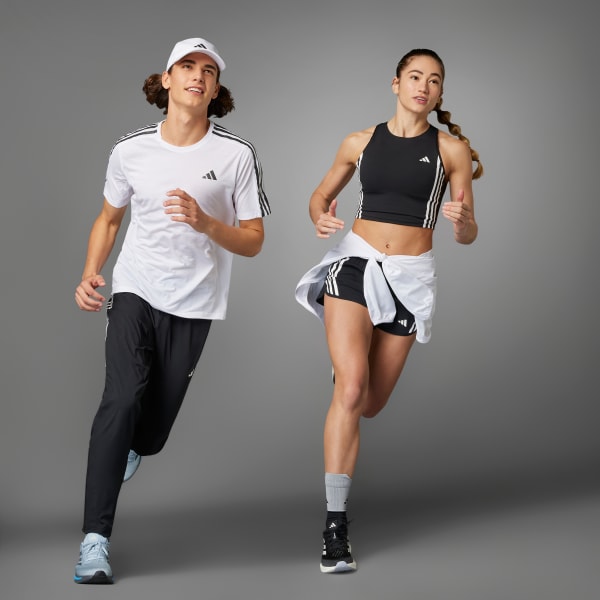 Siyah Own the Run 3-Stripes Eşofman Altı