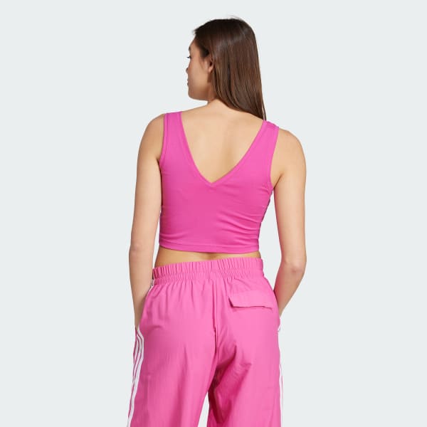 Rosa Regata de Algodão com Logo Pequeno Essentials Lifestyle