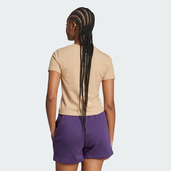 Marron Polo Corto Camo Graphic