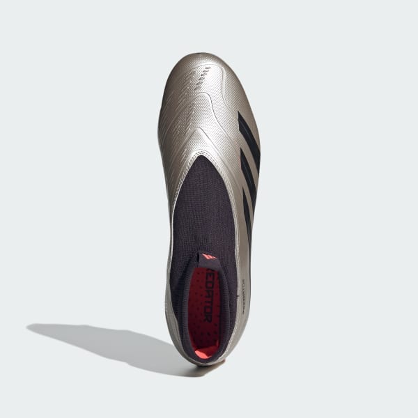 Grey Predator League Laceless Firm Ground Boots