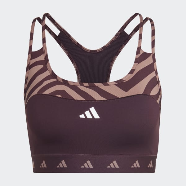 Czerwony Hyperglam Techfit Medium-Support Zebra Bra DKE66