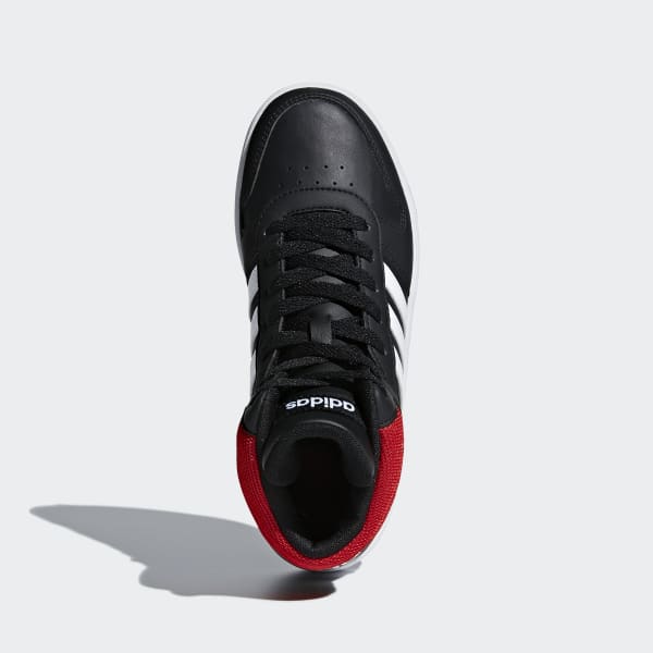 adidas hoops 2.0 mid black red