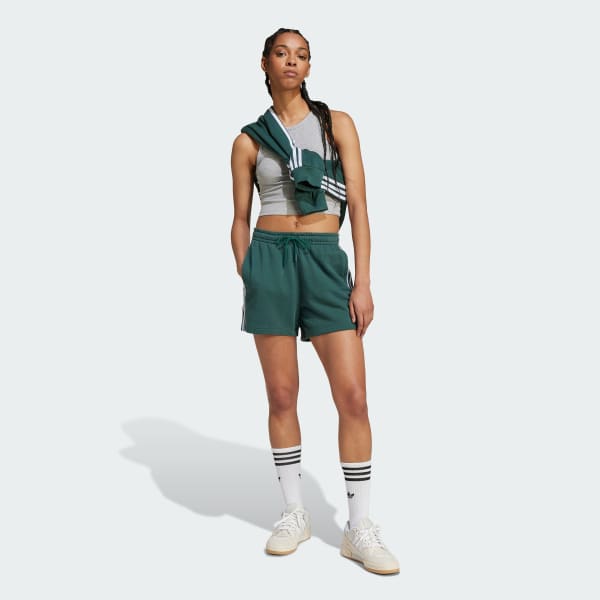 Green 3-Stripes French Terry Shorts