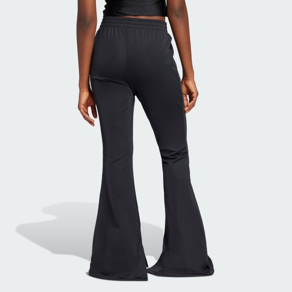 Adidas originals three stripe flared track pants in black shop
