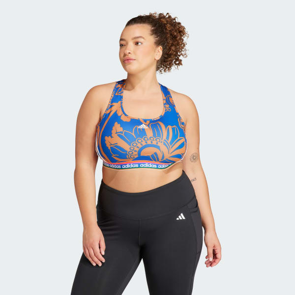 Azul Top Deportivo adidas x FARM Rio Soporte Medio (Tallas Grandes)