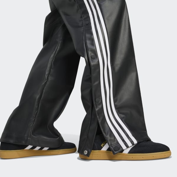 美品⭐︎adidas originals フェイクレザーパンツ XLフレア ワイド レディース アディレニウム ADILENIUM シーズン 3 ビンテージ