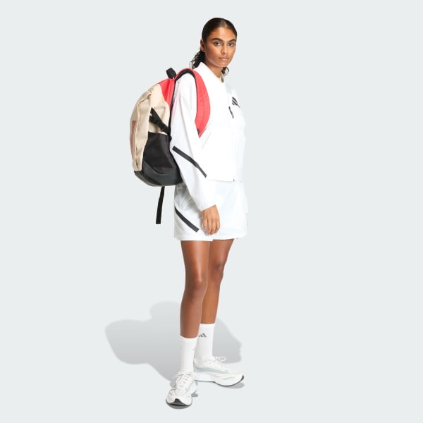 White ADIDAS Z.N.E. WOVEN Bomber Jacket 
