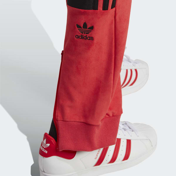 adidas Adicolor Classics Plush Track Pants - Red | Men's Lifestyle | adidas