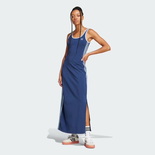 Blue Adicolor 3-Stripes Tank Maxi Dress