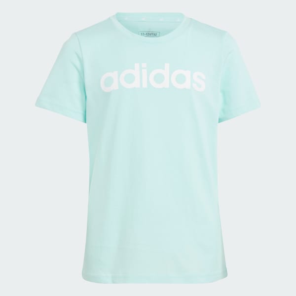 adidas Essentials Linear Logo Cotton Slim Fit Tee Turquoise adidas Turkiye
