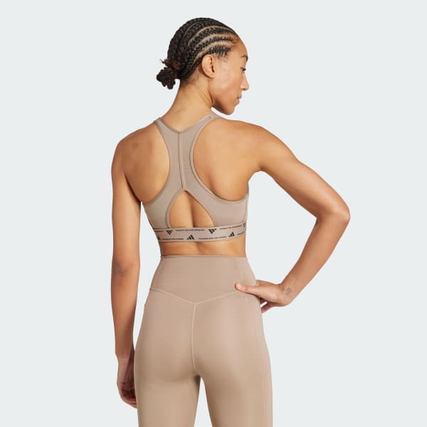 Brown Powerreact Training Medium-Support Bra