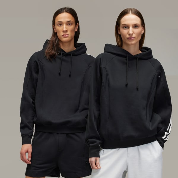 Noir Sweat-shirt à capuche lignes de coutures Y-3