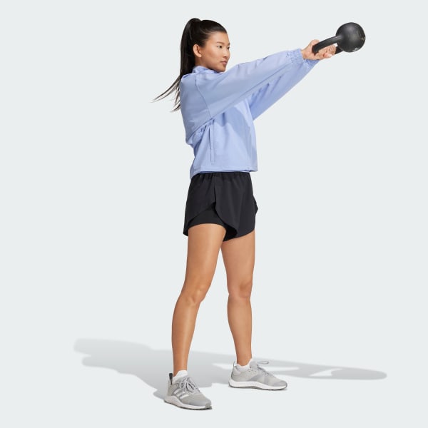 สีน้ำเงิน เสื้อแจ็คเก็ตผ้าทอ Pacer All Gym Tonal 3-Stripes